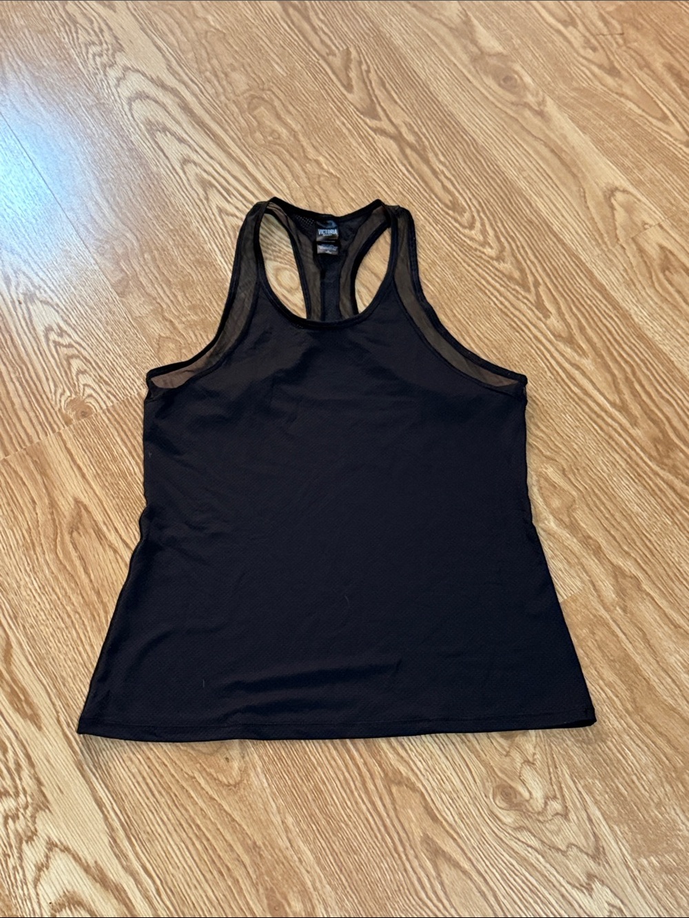 Victoria's Secret Black Mesh Racerback Tank